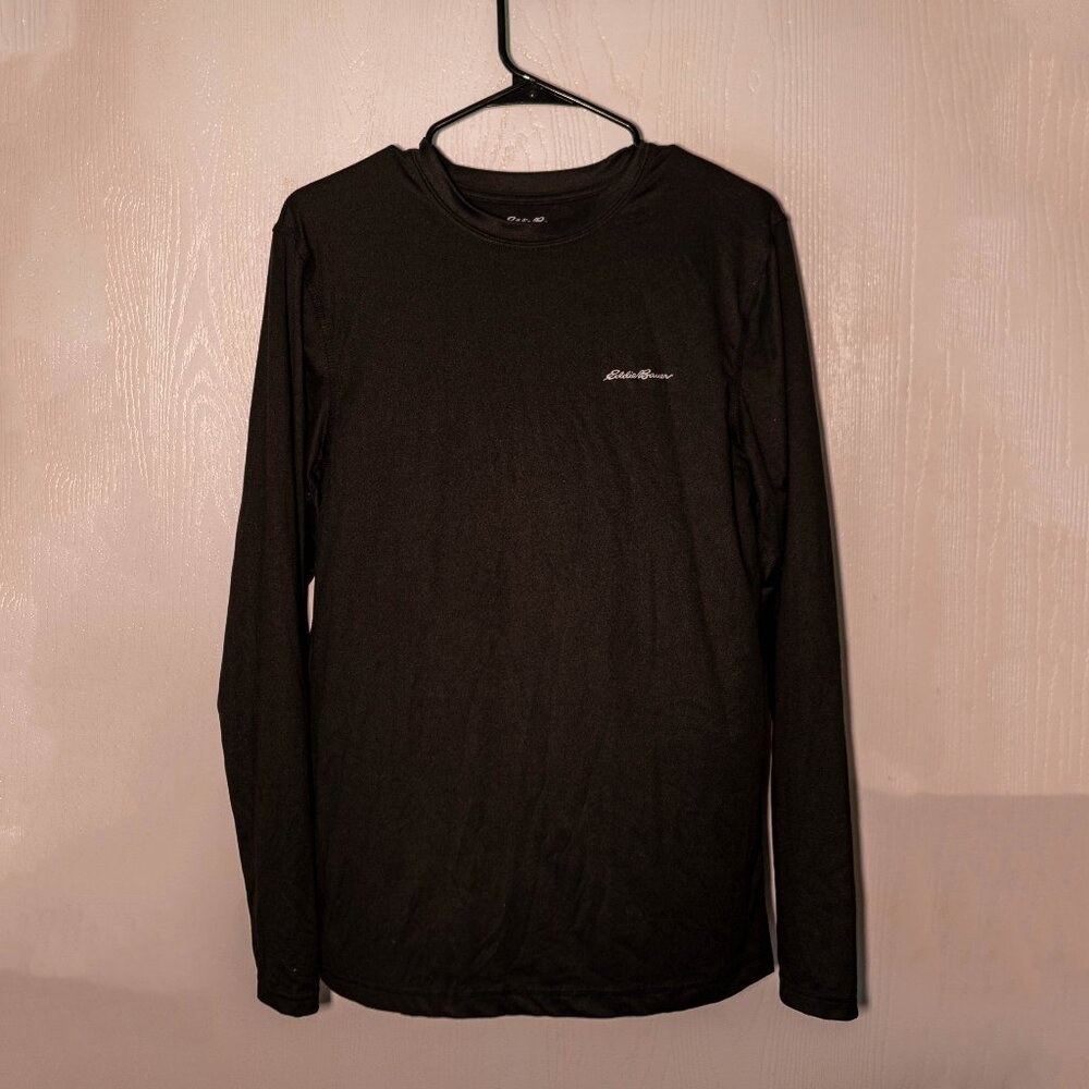 CLEARANCE Eddie Bauer Men’s Long Sleeve Performance Shirt – Black - Large